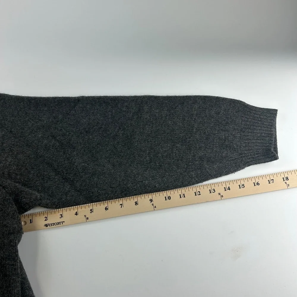 Polo Ralph Lauren Mens 3XB Gray 100% Lambswool VTG 1/4 Zip Sweater Pullover